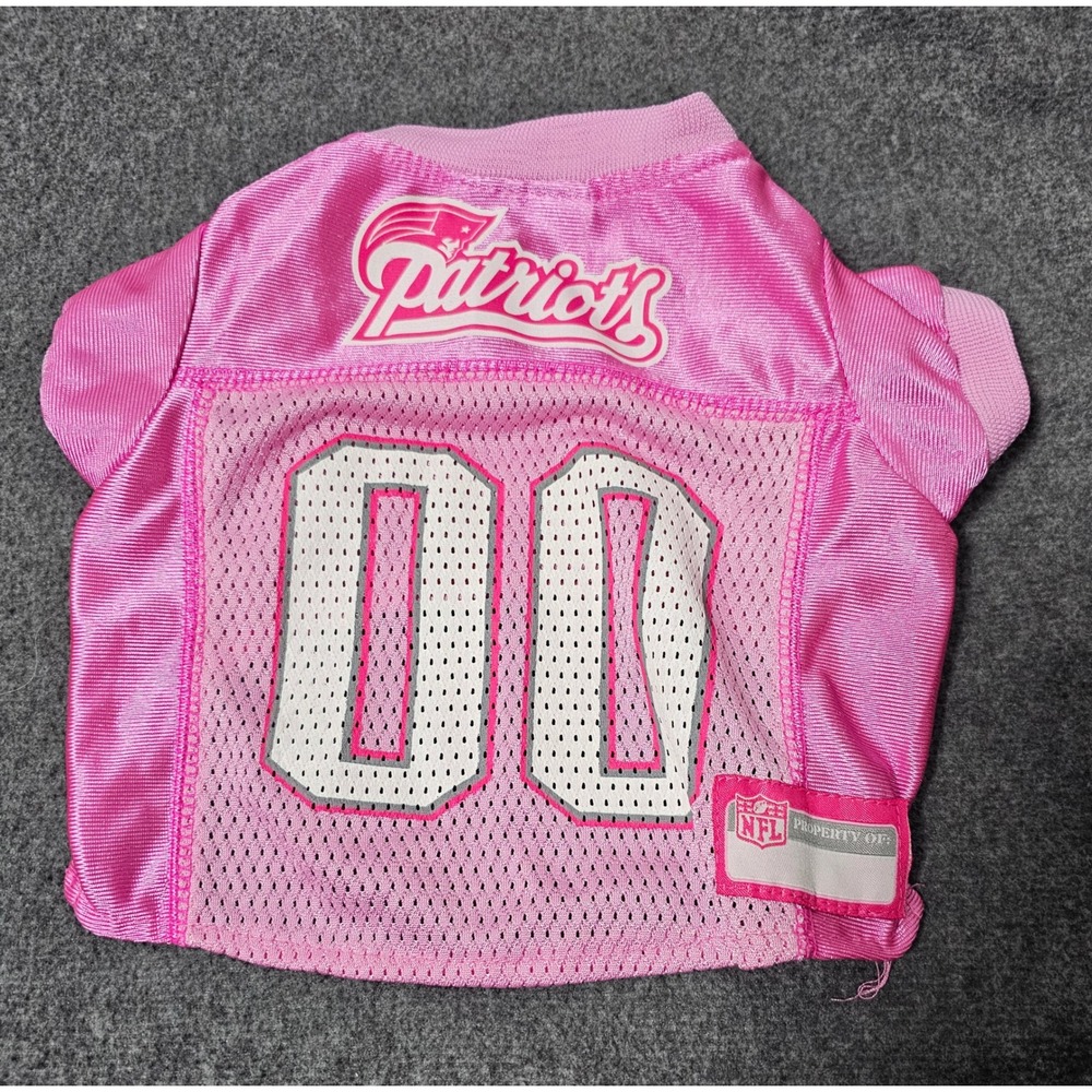 Pets First NFL New England Patriots Pink Dog Jersey Size Small 00 Mesh Shirt